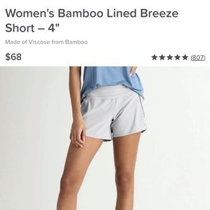 Free Fly Apparel Bamboo Lined Breeze Short - 4" in Light Grey, sz XL